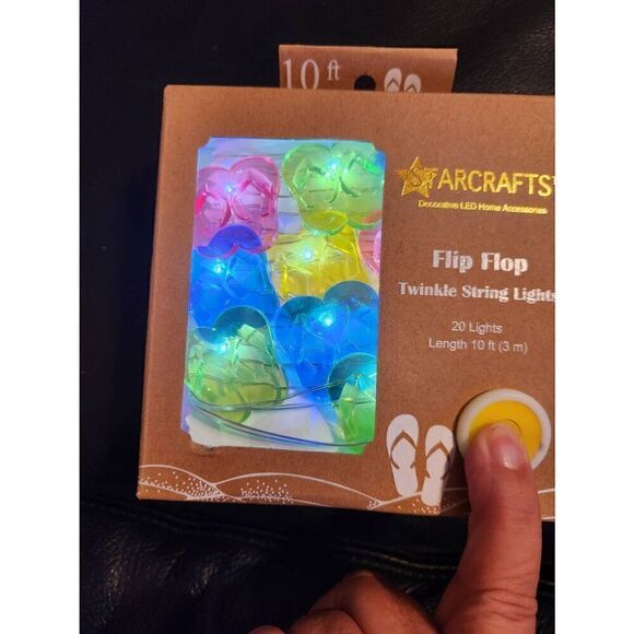 NIB Starcraft Set of 2 mini Margarita glass 10 ft twinkle string lights with 20 - Picture 5 of 8